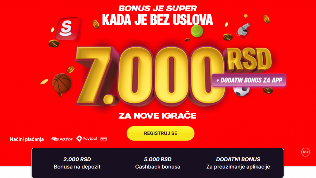 Superbet bonus dobrodošlice